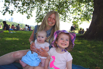 Harriet Jefferies with her daughters